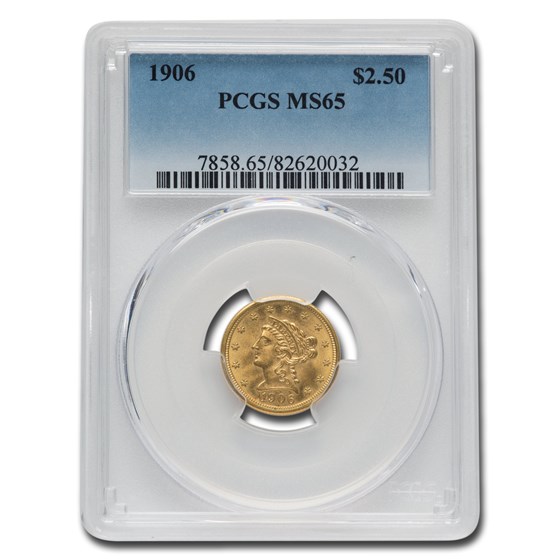 1906 $2.50 Liberty Gold Quarter Eagle MS-65 PCGS 1906 $2.50 Liberty Gold Quarter Eagle MS-65 PCGS